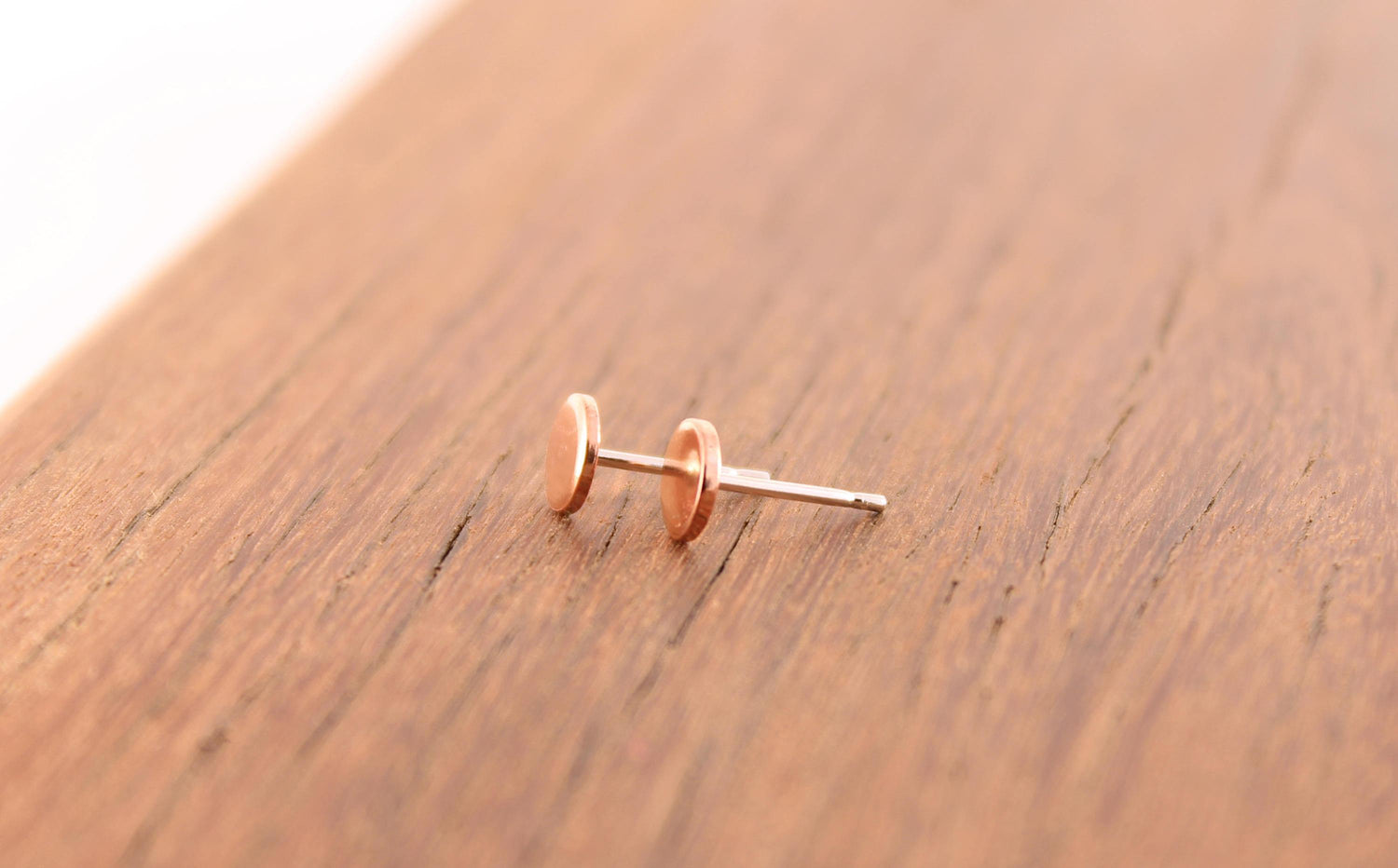 Copper Circle Studs - Sweet November Jewelry