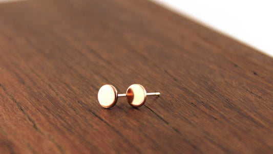 Copper Circle Studs - Sweet November Jewelry