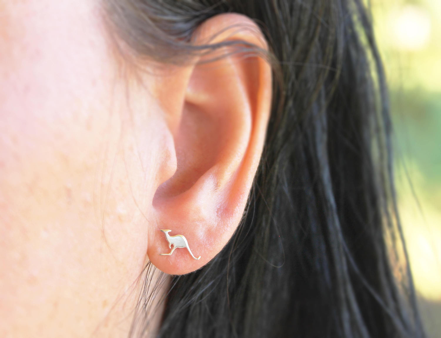 Silver Kangaroo Studs - Sweet November Jewelry