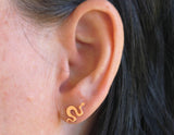 Silver Snake Studs - Sweet November Jewelry