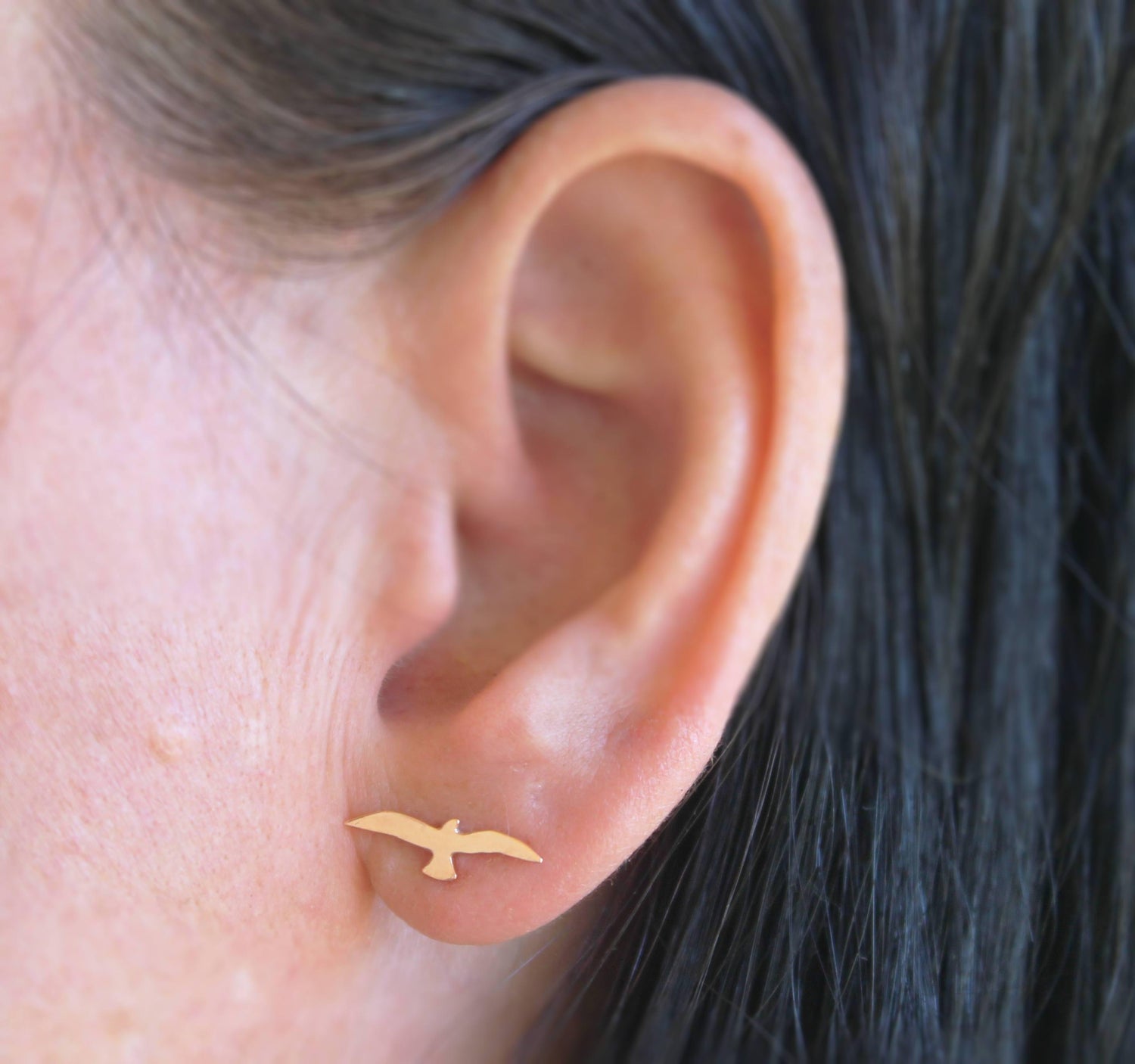 Silver Seagull Studs - Sweet November Jewelry