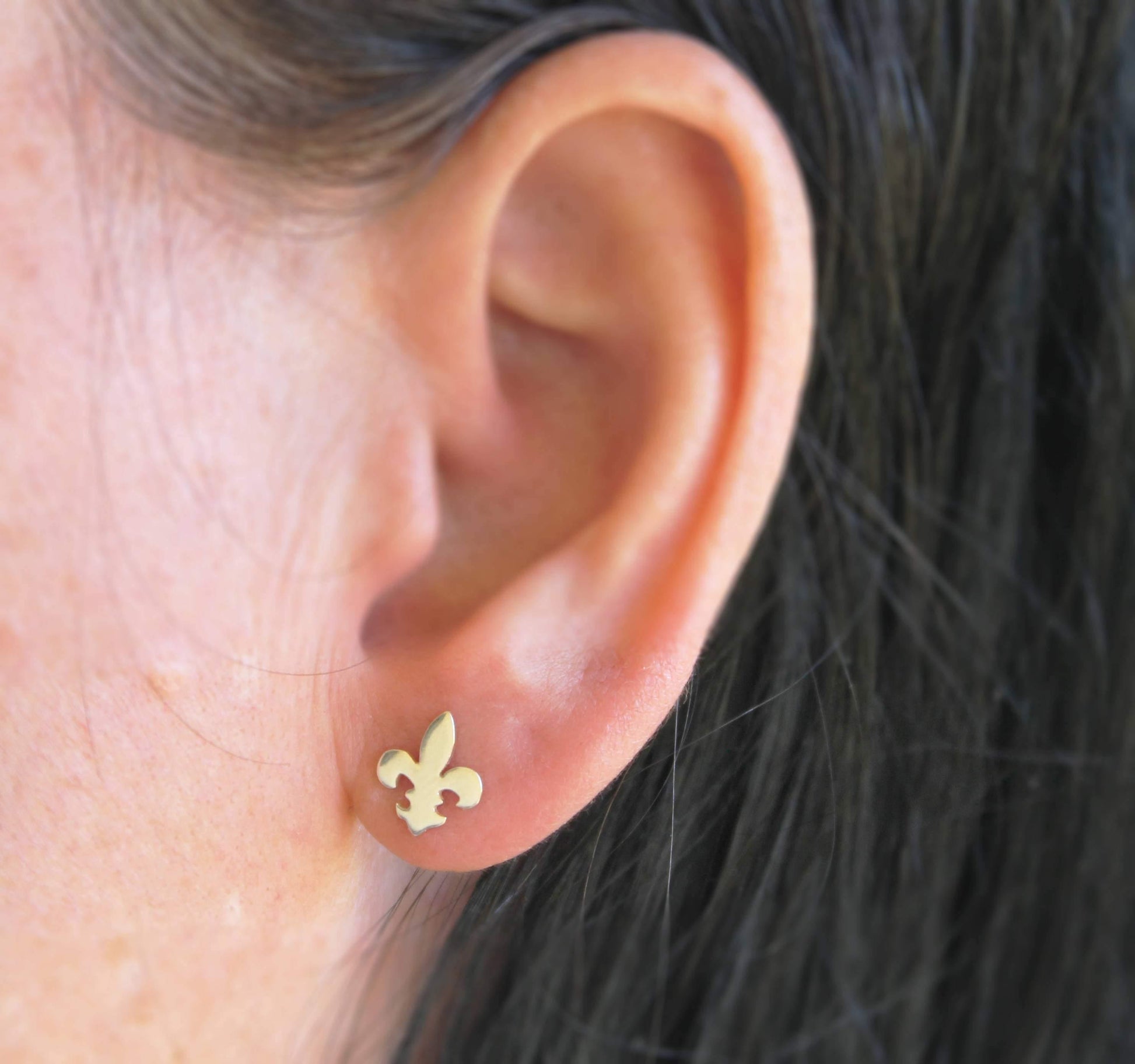 Fleur De Lis Silver Studs - Sweet November Jewelry