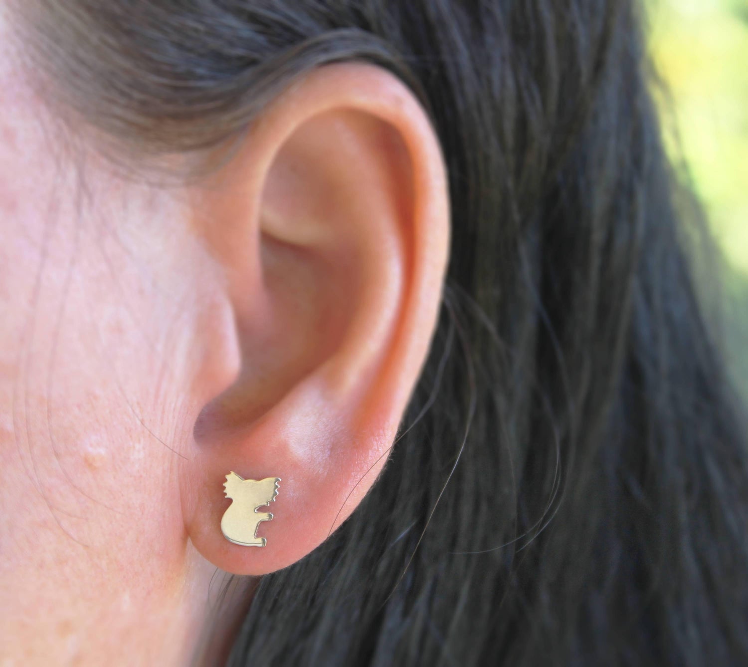 Koala Earrings, Sterling Silver Post Earrings, Australian Native Animal Earrings - Sweet November Jewelry