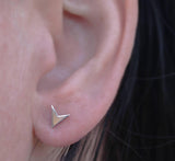 Chevron Triangle Studs - Sweet November Jewelry
