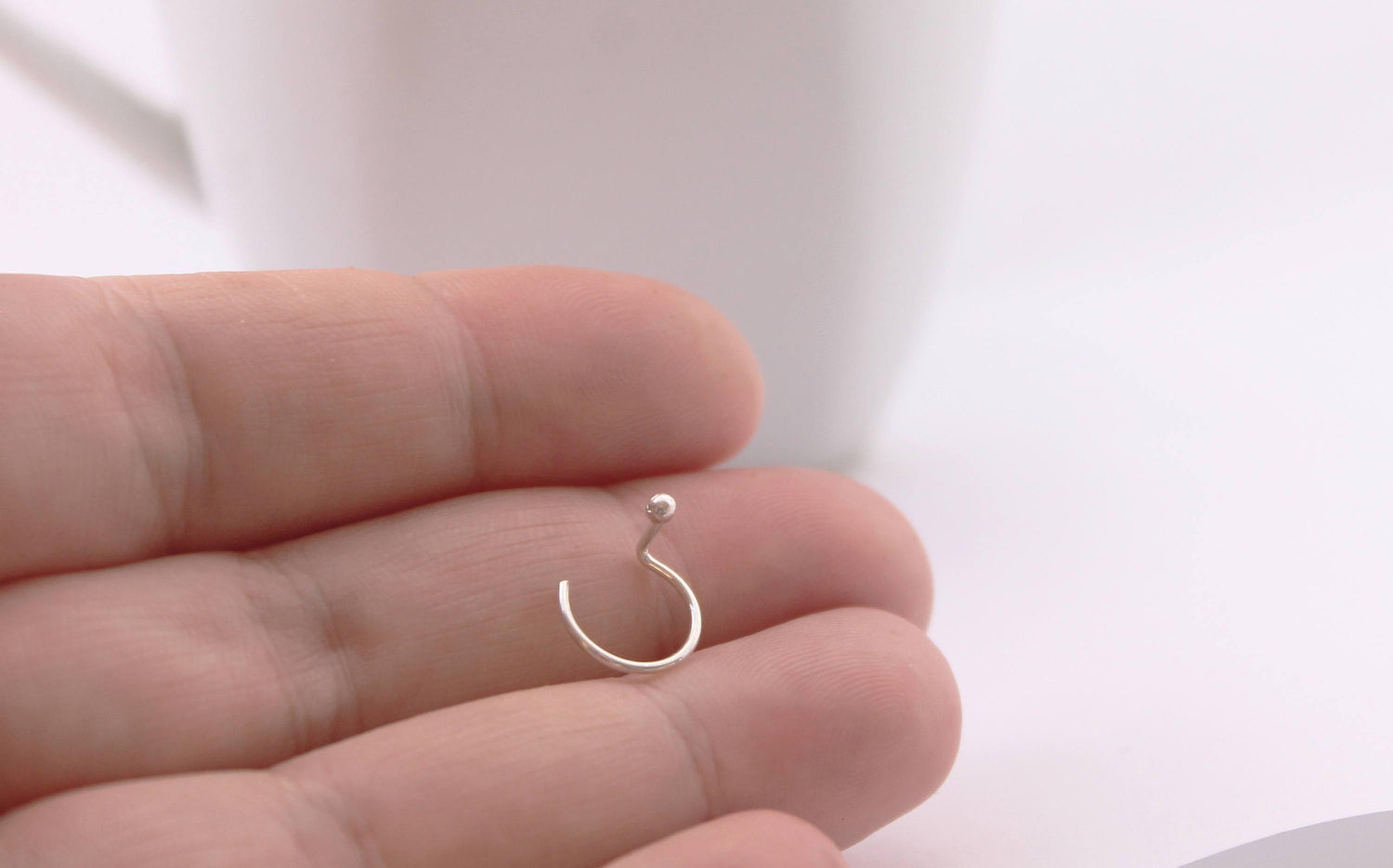 2mm Ball Sterling Silver Backless Studs, Comfortable Sleepers with Loop - Sweet November Jewelry