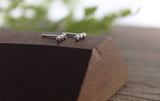 Silver Dotted Bar Studs - Sweet November Jewelry