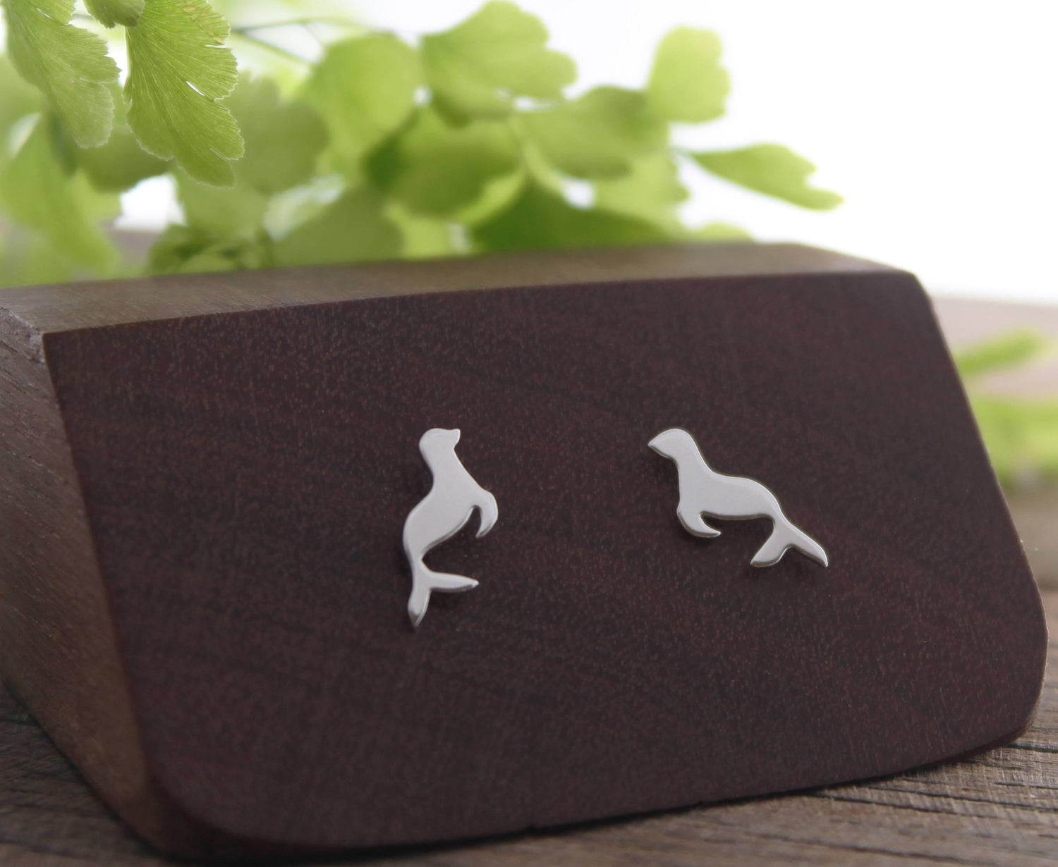 Silver Seal Studs - Sweet November Jewelry