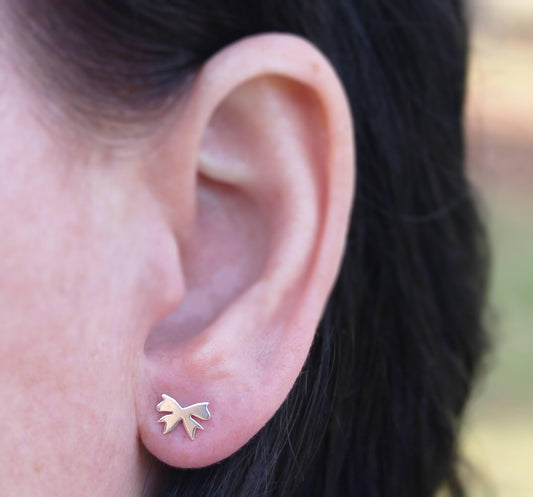 Silver Bow Earrings - Sweet November Jewelry