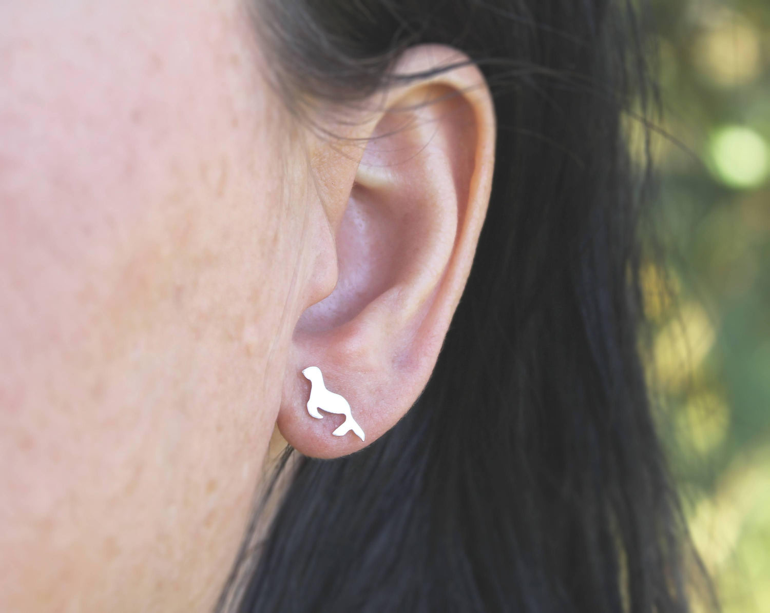 Silver Seal Studs - Sweet November Jewelry