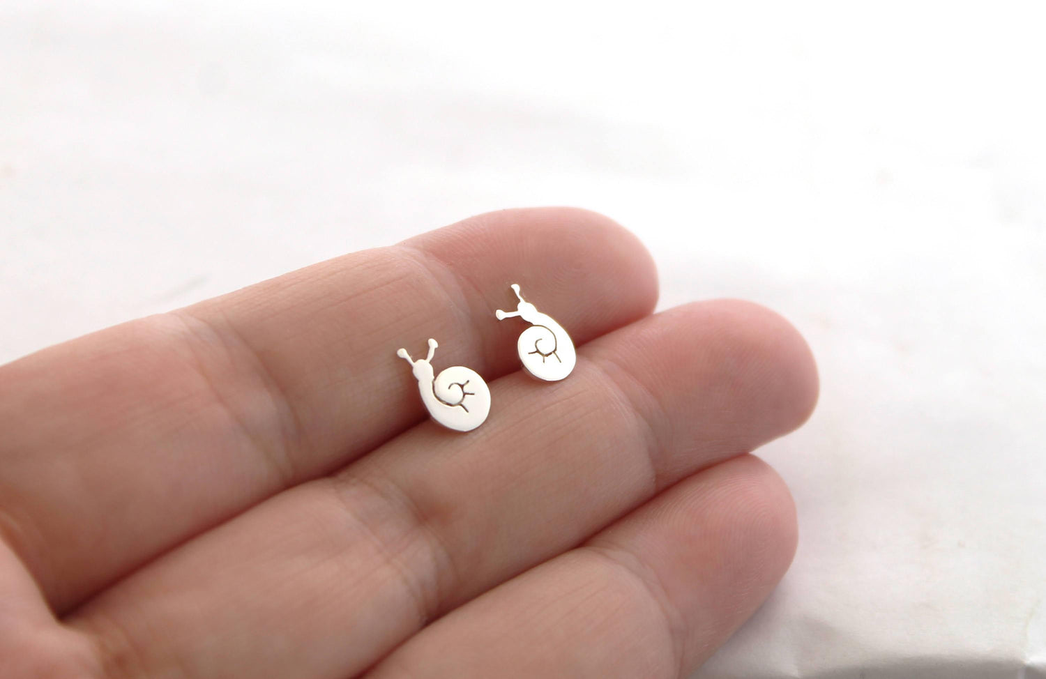 Sleepy Snail Studs - Sweet November Jewelry