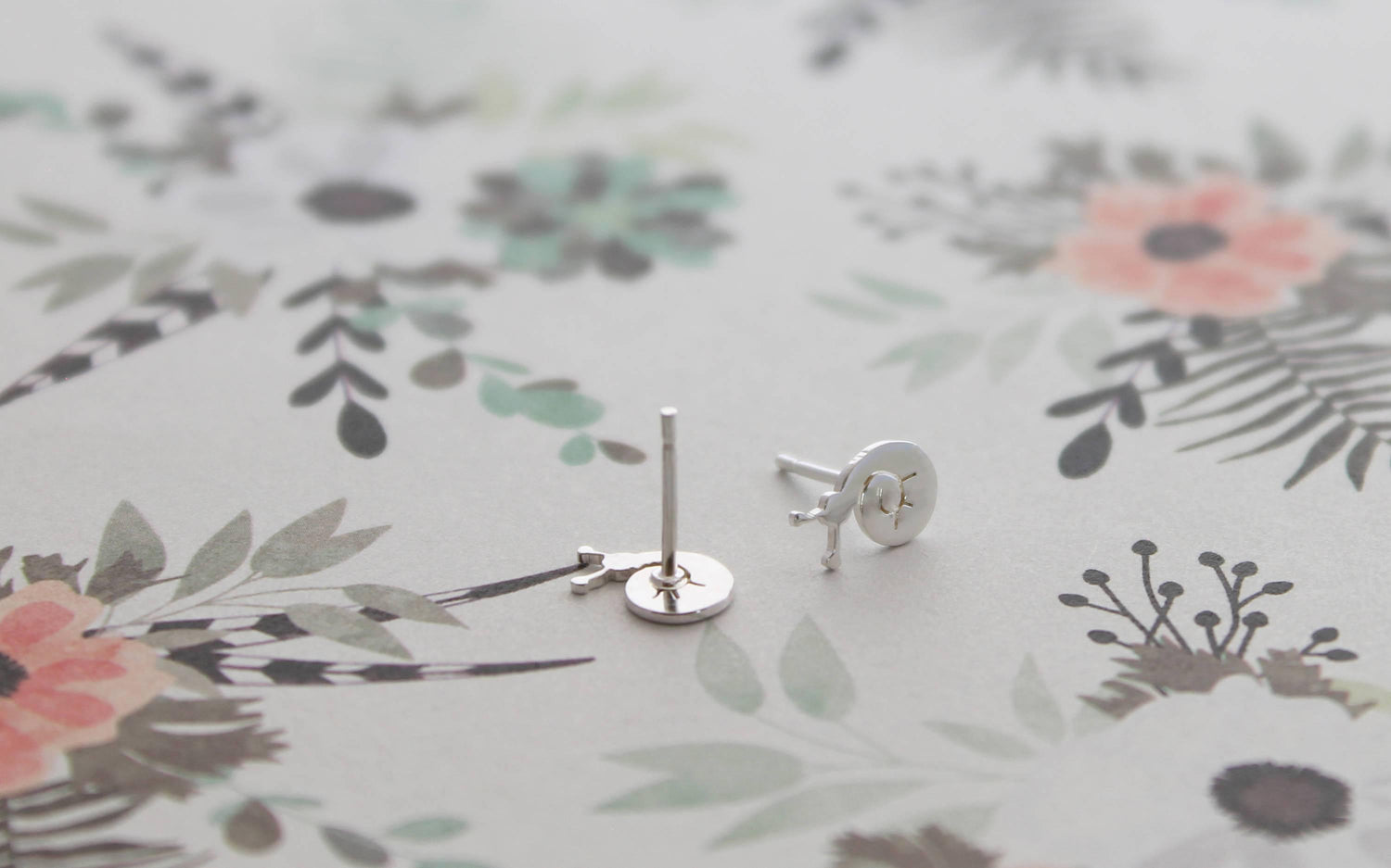 Sleepy Snail Studs - Sweet November Jewelry