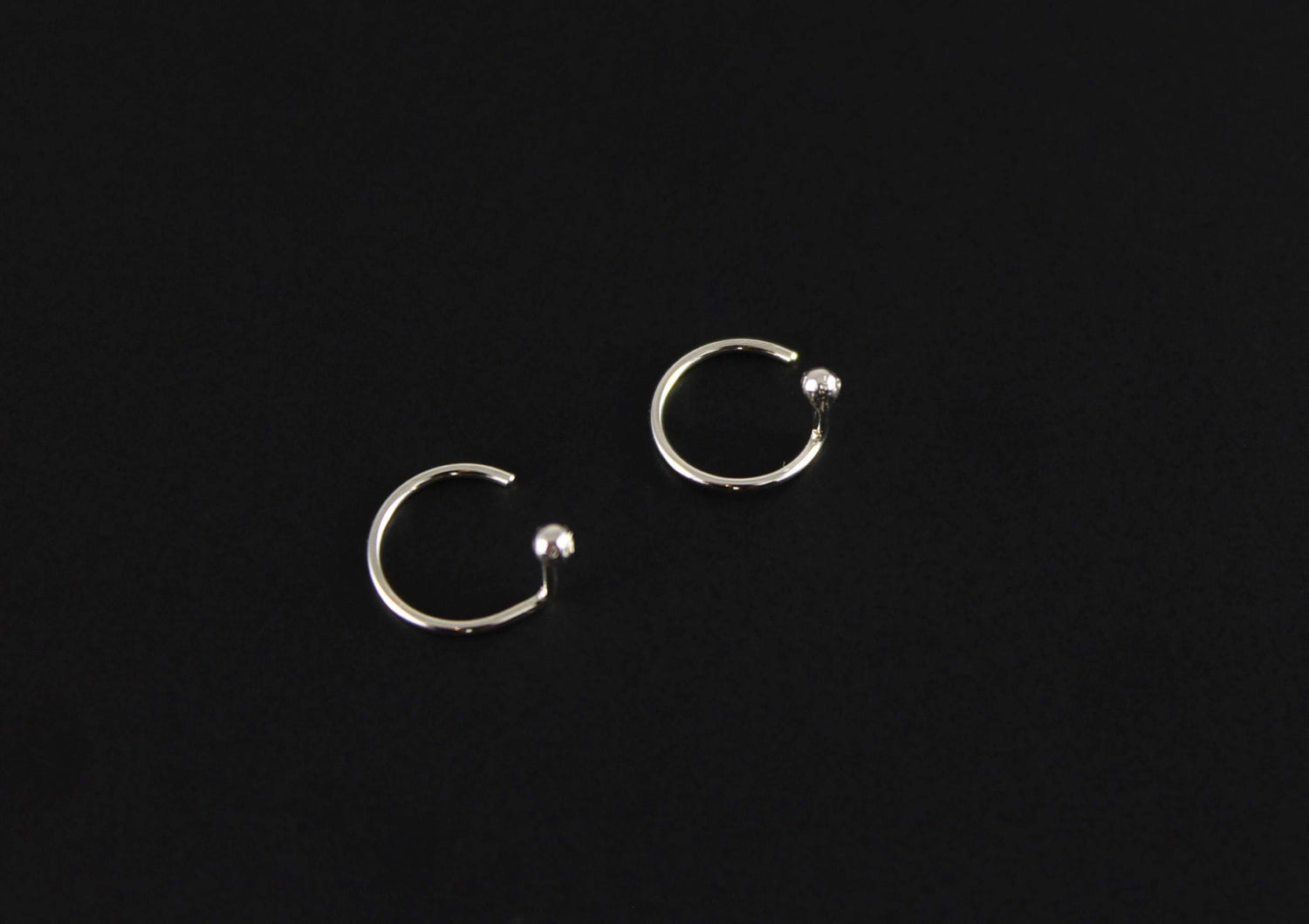 2mm Ball Sterling Silver Backless Studs, Comfortable Sleepers with Loop - Sweet November Jewelry