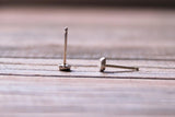 Organic Silver Dot Studs - Sweet November Jewelry