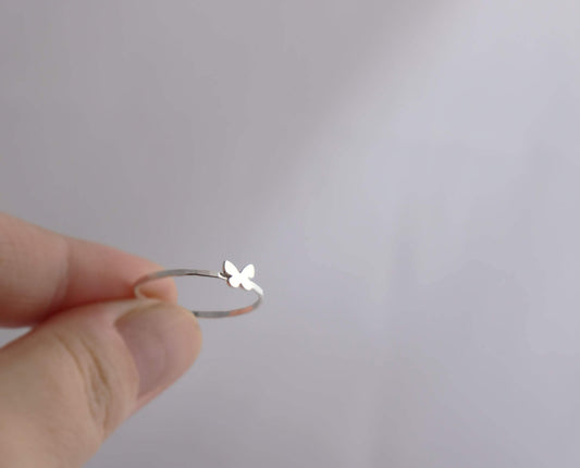 Butterfly Ring, Sterling Silver, Hand Crafted Butterfly Jewelry, Gift for Her, Silver Ring Band, Butterfly Gift,Dainty Rings,Girlfriend Gift - Sweet November Jewelry