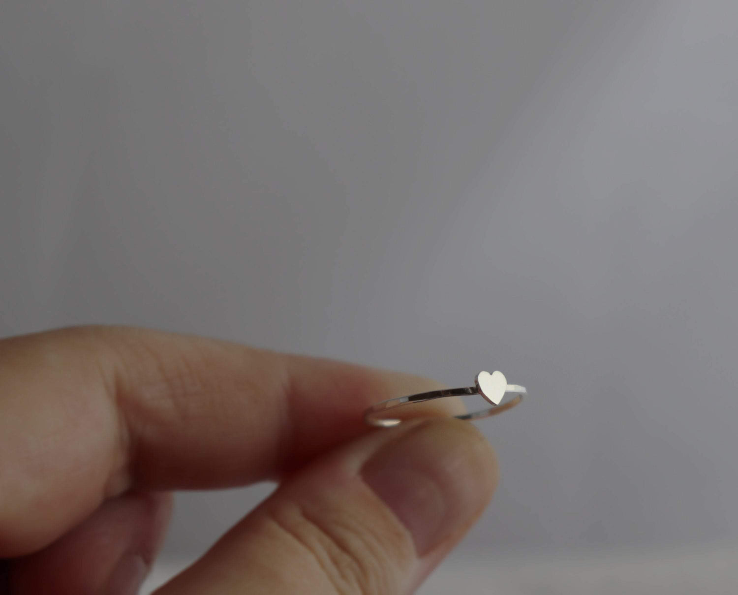 Dainty Heart Ring, Sterling Silver Love Heart Stacking Ring,Silver Heart Ring, Silver Ring, Stacking Ring,Heart Ring, Heart Jewelry, Rings - Sweet November Jewelry