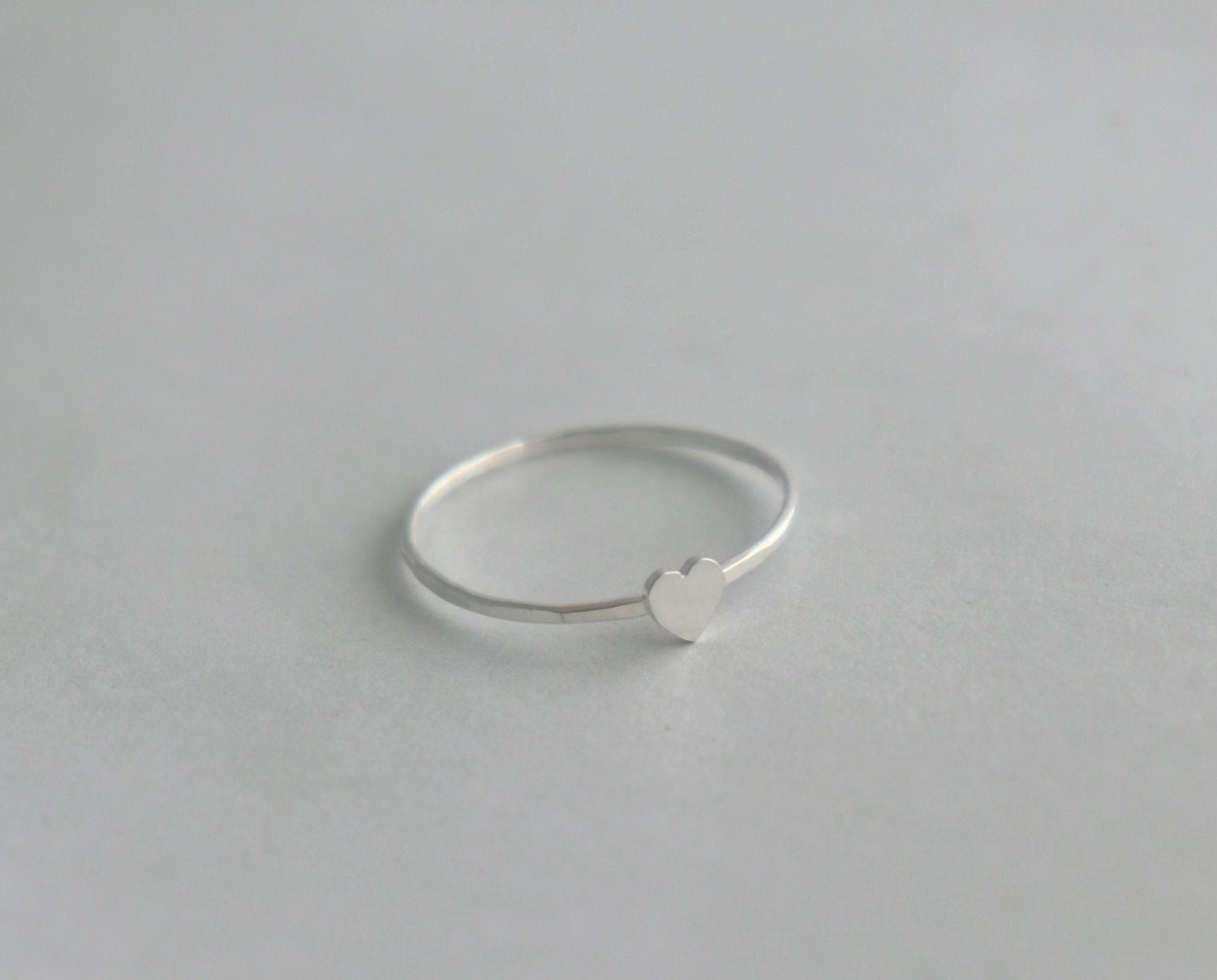Dainty Heart Ring, Sterling Silver Love Heart Stacking Ring,Silver Heart Ring, Silver Ring, Stacking Ring,Heart Ring, Heart Jewelry, Rings - Sweet November Jewelry