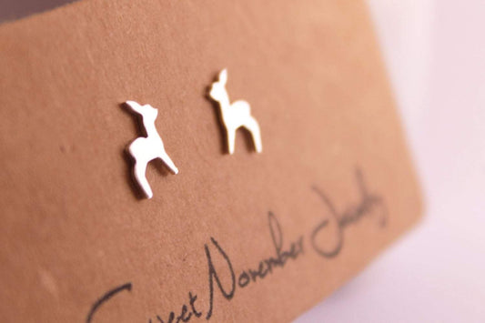 Little Donkey Stud Earrings in Sterling Silver - Sweet November Jewelry