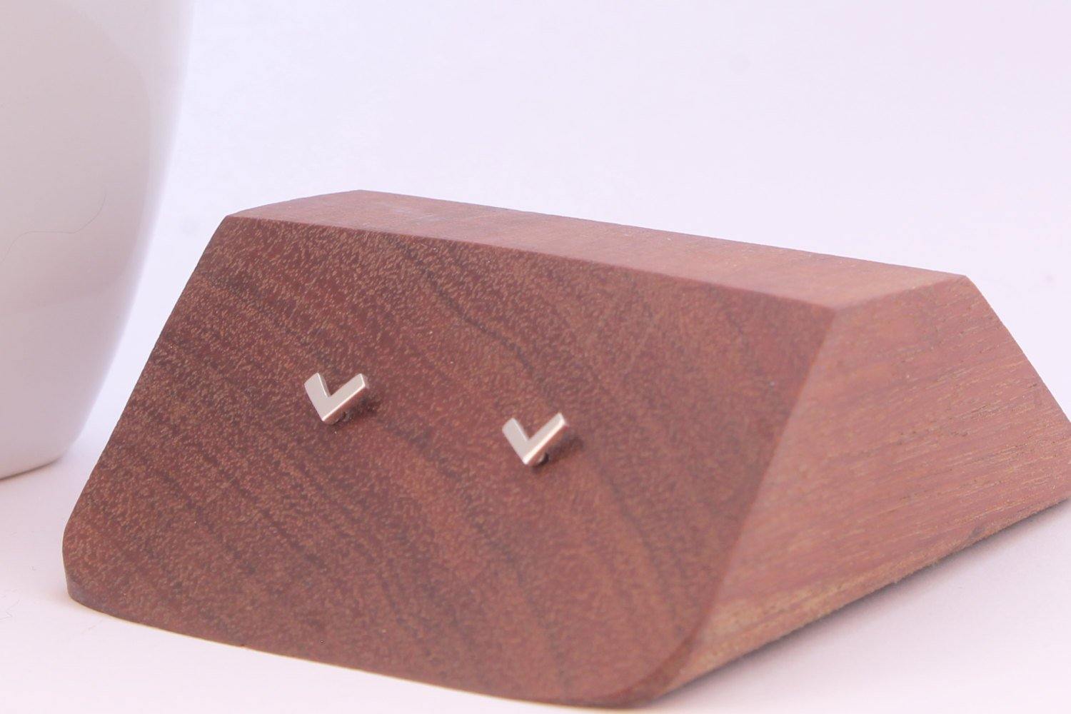Chevron Arrow Studs, Handmade from Sterling Silver - Sweet November Jewelry