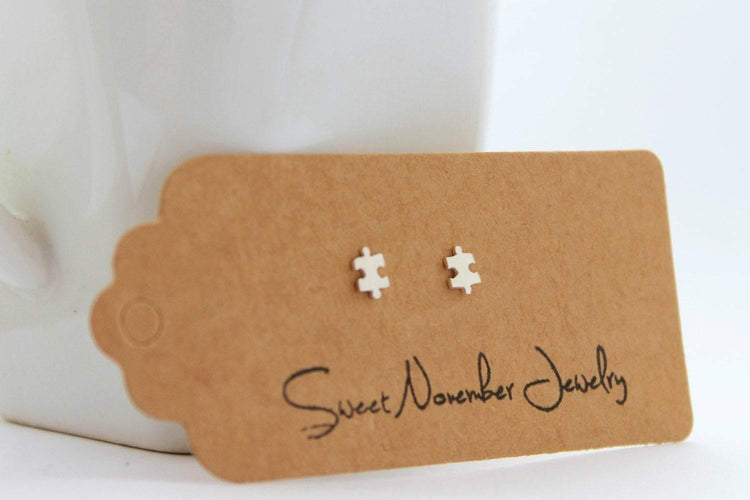 Small Jigsaw Studs - Sweet November Jewelry