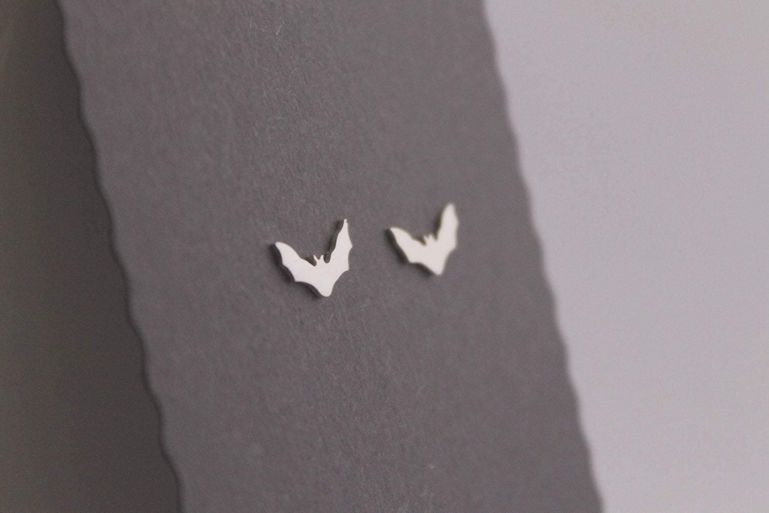 Silver Bat Earrings - Sweet November Jewelry