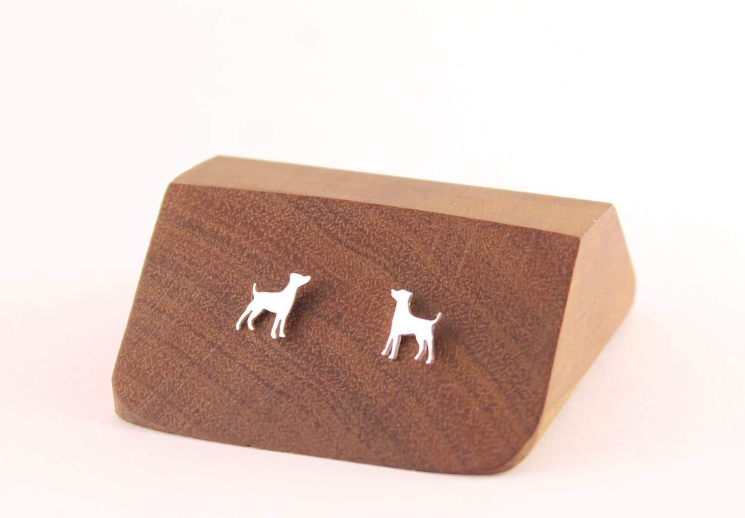 Doggy Studs, Sweet Silver Dog Silhouette Earrings - Sweet November Jewelry