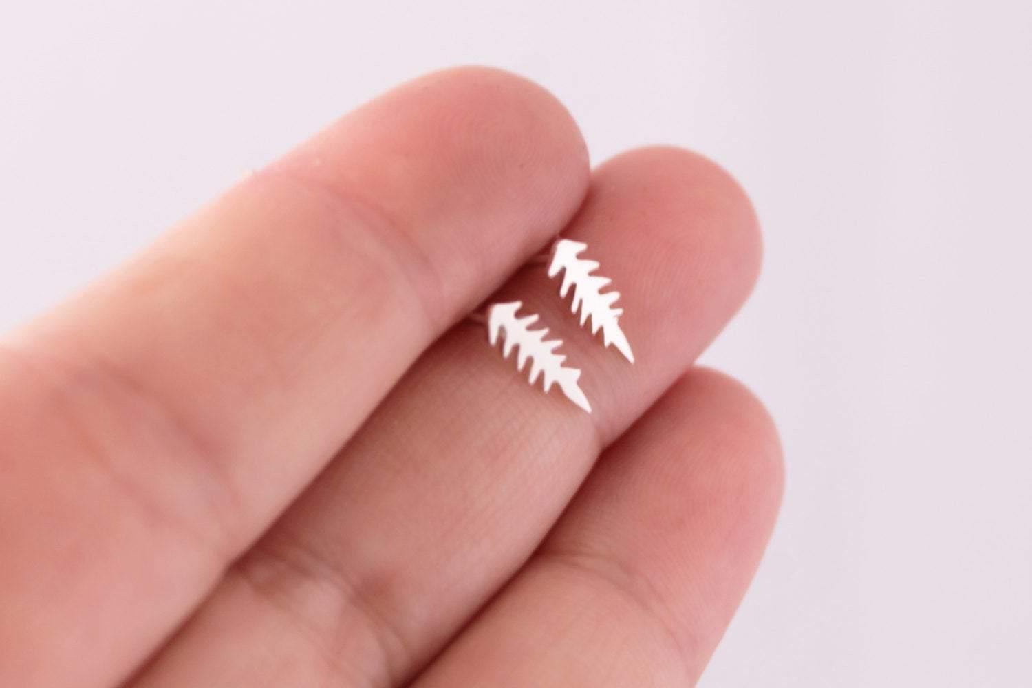 Micro Fern Studs - Sweet November Jewelry