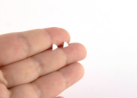Sterling Silver Pie Slice Studs