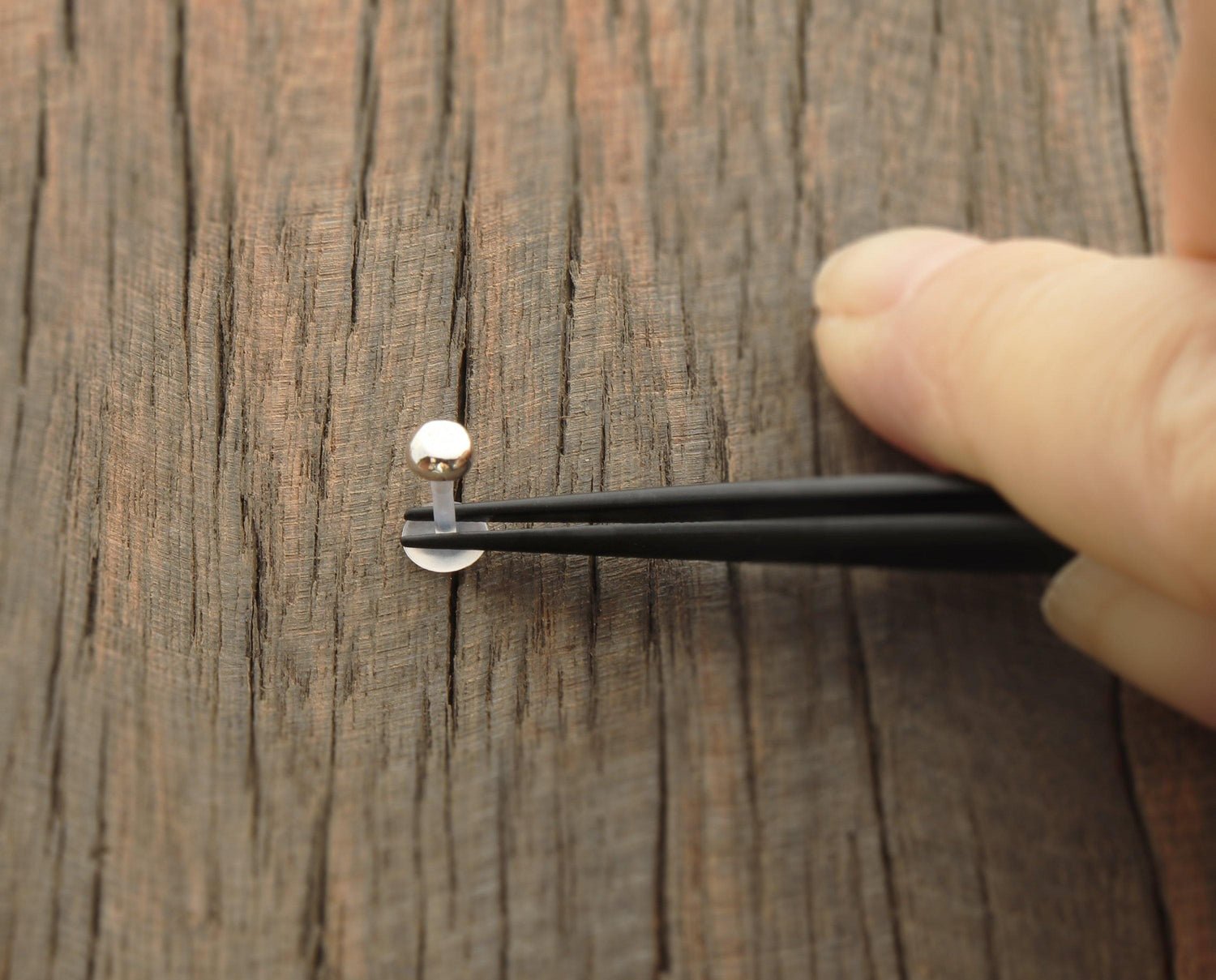 Organic Silver Dot Tragus - Sweet November Jewelry