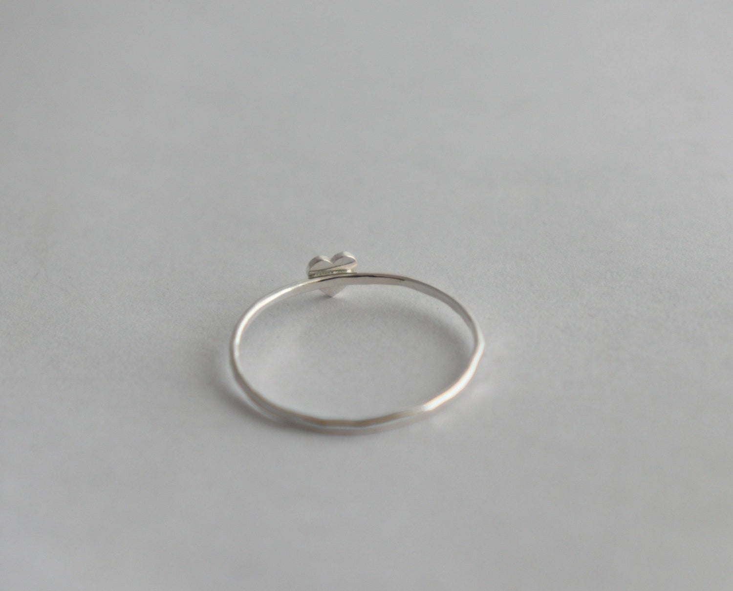 Dainty Heart Ring, Sterling Silver Love Heart Stacking Ring,Silver Heart Ring, Silver Ring, Stacking Ring,Heart Ring, Heart Jewelry, Rings - Sweet November Jewelry