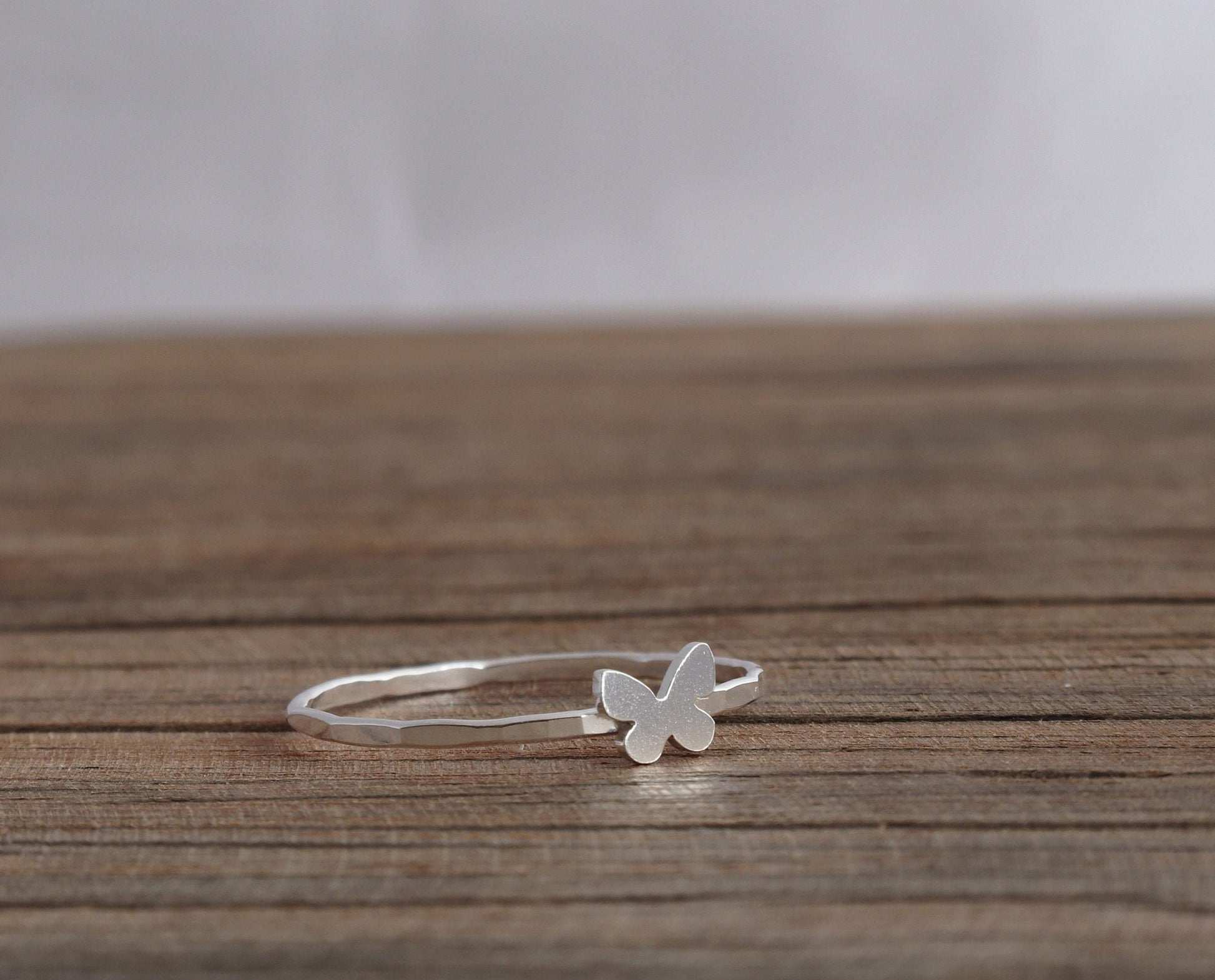 Butterfly Ring, Sterling Silver, Hand Crafted Butterfly Jewelry, Gift for Her, Silver Ring Band, Butterfly Gift,Dainty Rings,Girlfriend Gift - Sweet November Jewelry