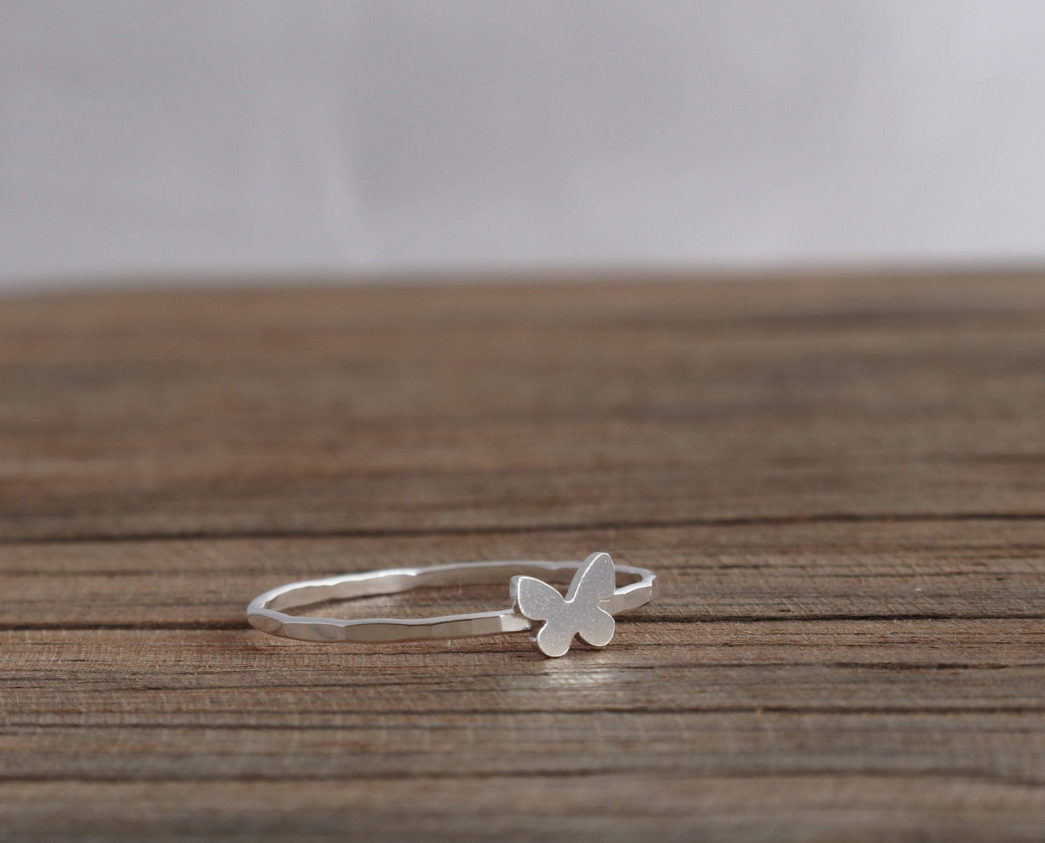 Butterfly Ring, Sterling Silver, Hand Crafted Butterfly Jewelry, Gift for Her, Silver Ring Band, Butterfly Gift,Dainty Rings,Girlfriend Gift - Sweet November Jewelry