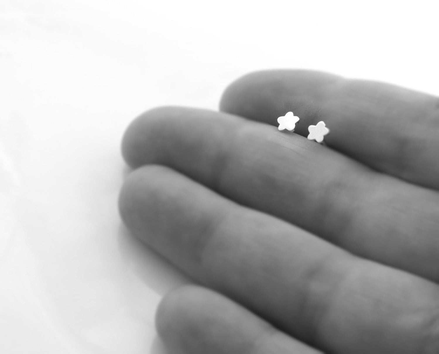 5mm Floral Studs, Small Flower Earrings, Multi Piercing Earrings, Flower Studs, Sterling Silver Hand Crafted, Dainty Earrings, Gift for Her - Sweet November Jewelry
