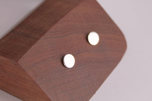 7 mm Sterling Silver Disk Earrings - Sweet November Jewelry