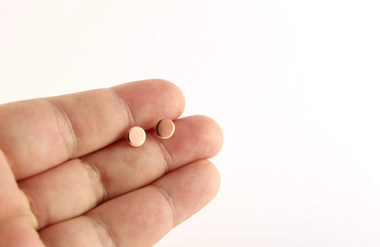 Copper Circle Studs - Sweet November Jewelry