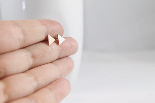 Copper Triangle Studs - Sweet November Jewelry