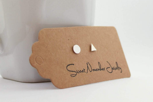 Circle and Triangle Studs - Sweet November Jewelry
