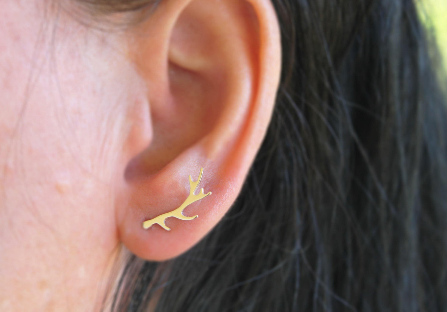 Double Post Antlers Sterling Silver - Sweet November Jewelry