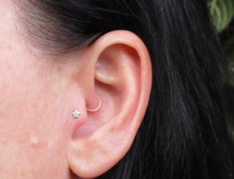 4 mm Small Floral Tragus Stud - Sweet November Jewelry