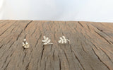 Silver Vine Leaf Stud Earrings - Sweet November Jewelry
