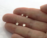 Set of 4 Silver Flower Studs - Sweet November Jewelry