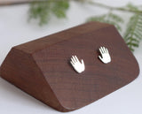 Hand Shaped Studs in Sterling Silver - Sweet November Jewelry