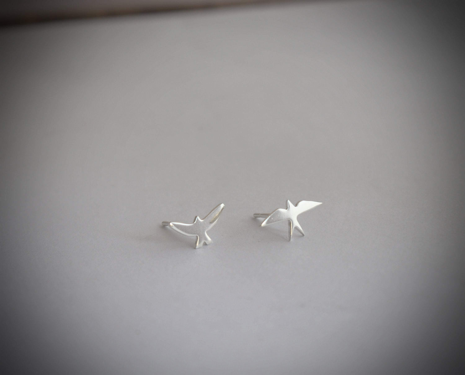 Mismatch Silver Bird Post Earrings - Sweet November Jewelry