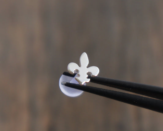 Tragus Fleur de lis Design Stud, Handmade from Sterling Silver