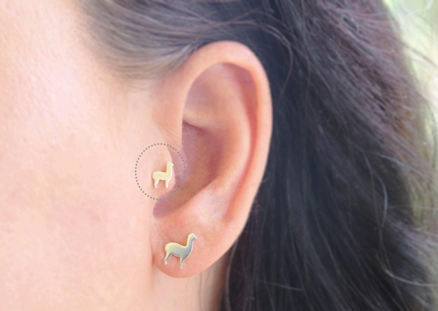 Tiny Llama Tragus Stud - Sweet November Jewelry