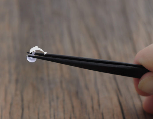 Tiny Dolphin Tragus/Labret/Cartilage Stud in Sterling Silver - Sweet November Jewelry