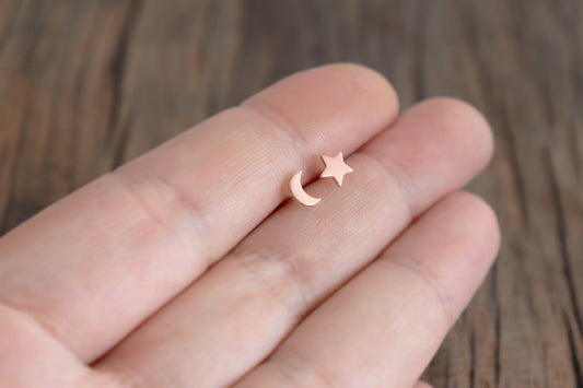Copper Celestial Stud Set - Sweet November Jewelry