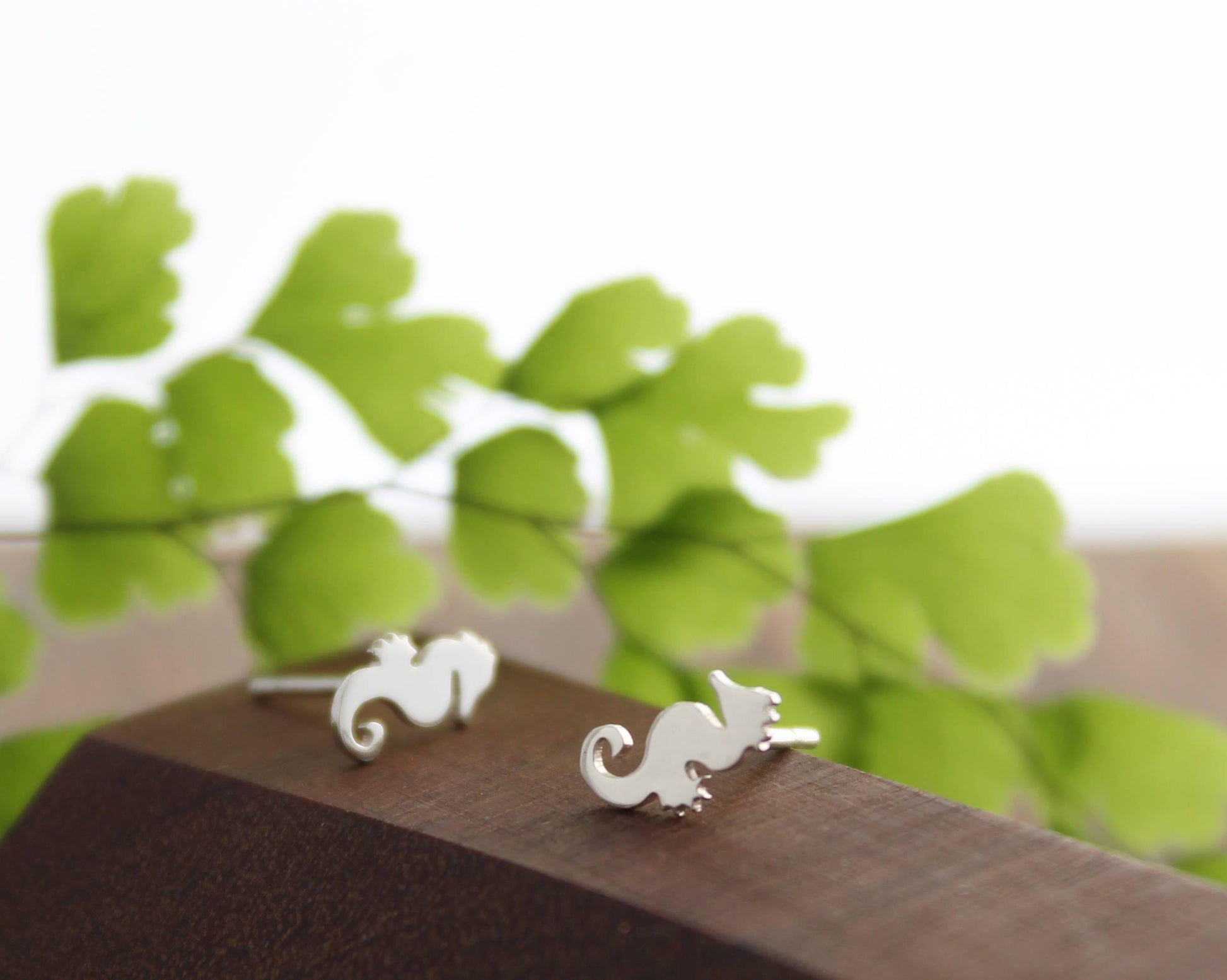 Tiny Seahorse Studs - Sweet November Jewelry