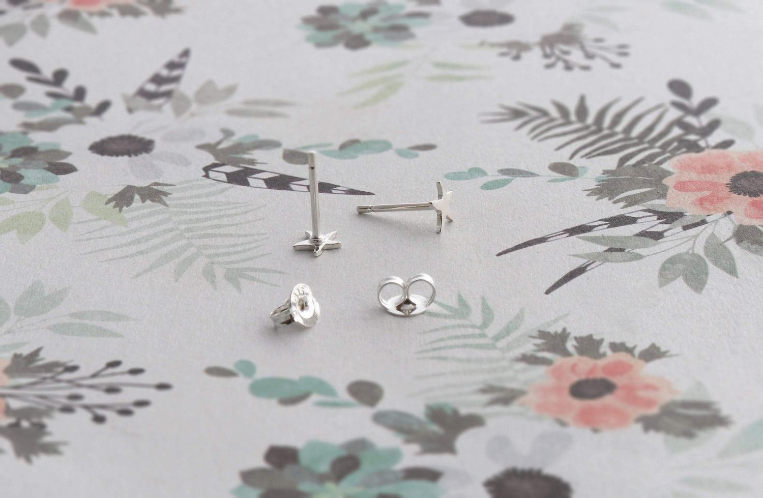 Starfish Studs in Sterling Silver - Sweet November Jewelry