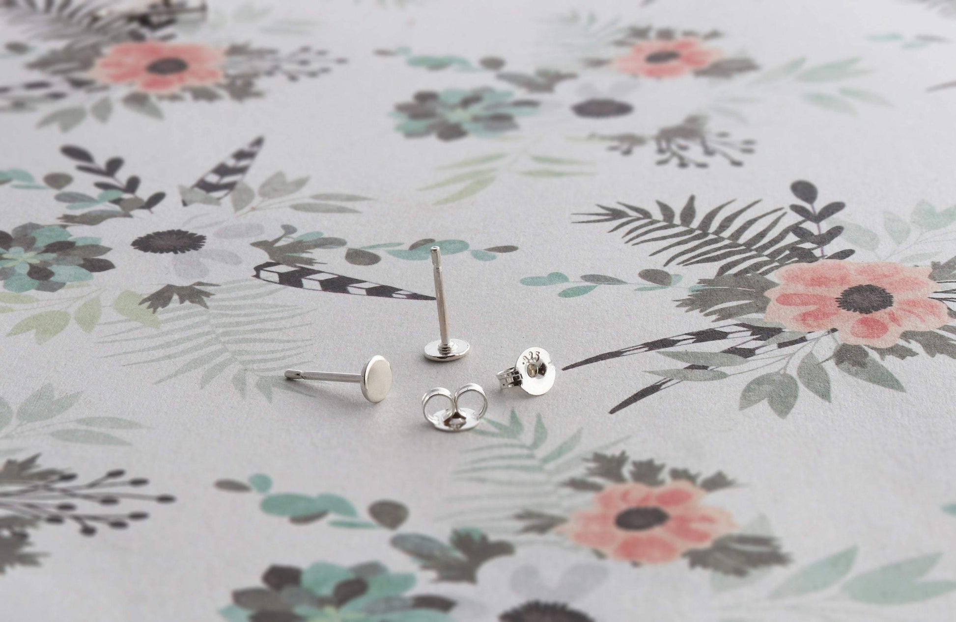 5 mm Small Sterling Silver Disk Earrings, Minimalist Studs, Silver Stud Earrings, Geometric Modern Jewelry, Simple Silver Studs, Handmade - Sweet November Jewelry