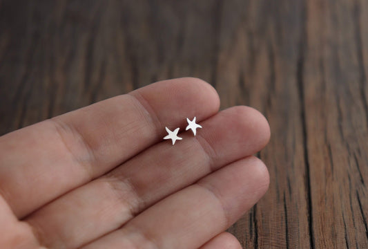 Starfish Studs in Sterling Silver - Sweet November Jewelry